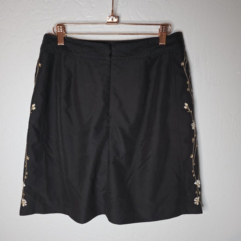 IZOD Floral Black Golf Skort with Floral Side Details Size 10 - Picture 7 of 10